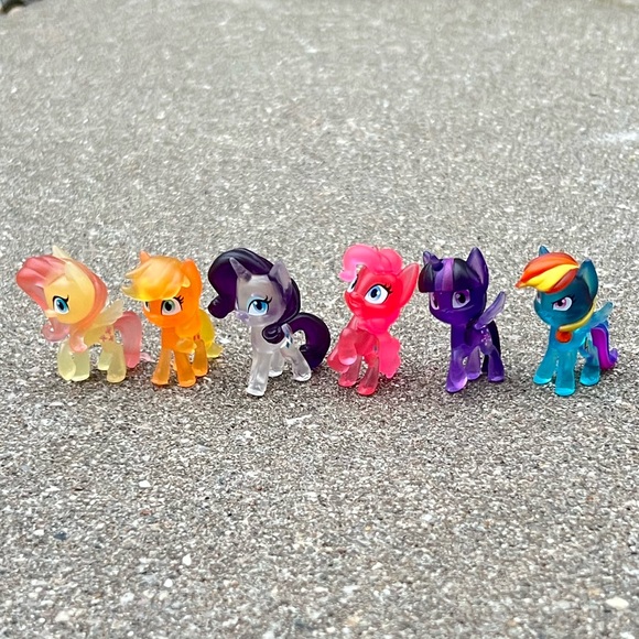 My Little Pony Blind Bag Mane 6 Colorful Clear Mini Figurines Set - Picture 1 of 5